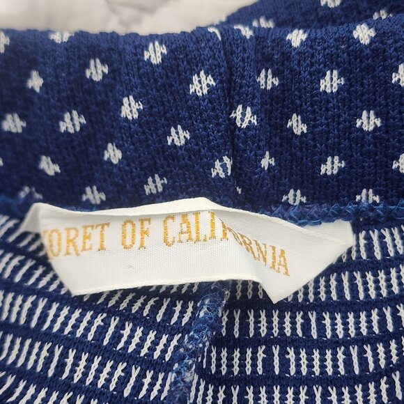 Koret of California Women's Blue White Polka Dot Wide Leg Pants Trousers Vintage - Picture 4 of 10